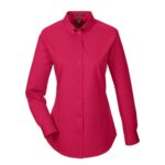 Custom Harriton Ladies' Foundation 100% Cotton Long-Sleeve Twill Shirt With Teflon™ - 7