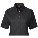 Custom Harriton Ladies' Foundation 100% Cotton Short-Sleeve Twill Shirt With Teflon™ - 3