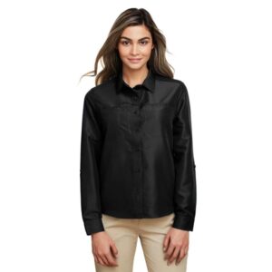 Custom Harriton Ladies' Key West Long-Sleeve Performance Staff Shirt