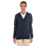 Custom Harriton Ladies' Pilbloc™ V-Neck Button Cardigan Sweater - 2