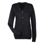 Custom Harriton Ladies' Pilbloc™ V-Neck Button Cardigan Sweater - 3