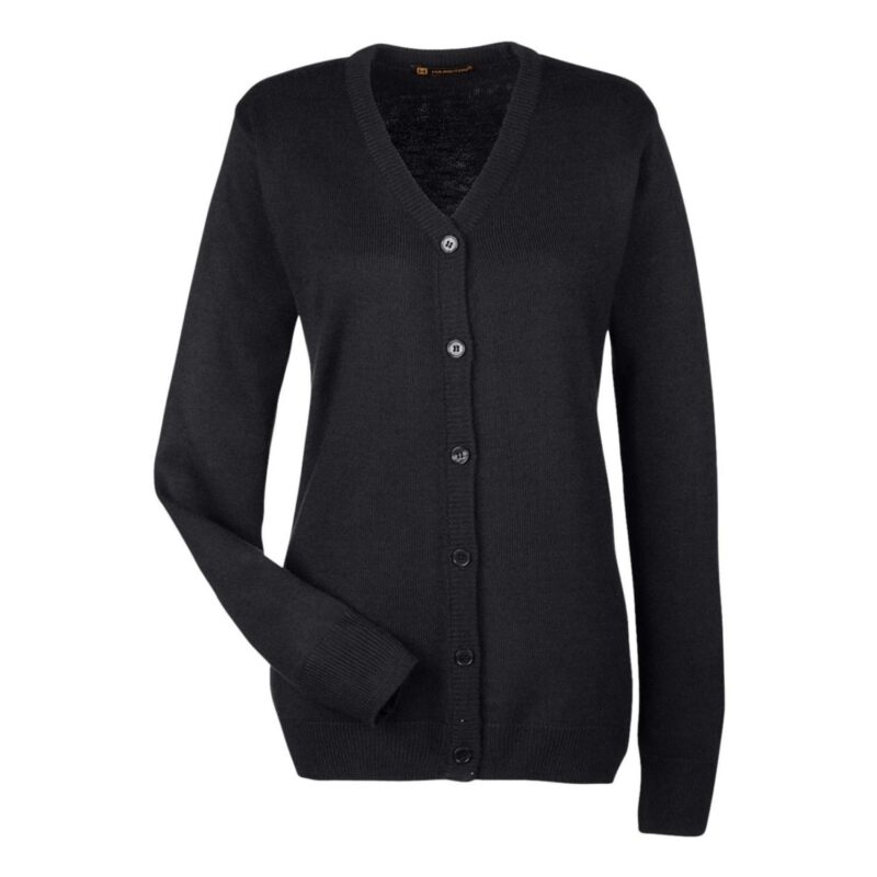 Custom Harriton Ladies' Pilbloc™ V-Neck Button Cardigan Sweater - 3