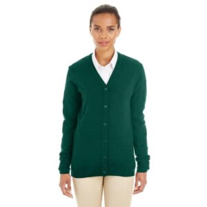Custom Harriton Ladies' Pilbloc™ V-Neck Button Cardigan Sweater