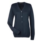 Custom Harriton Ladies' Pilbloc™ V-Neck Button Cardigan Sweater - 4