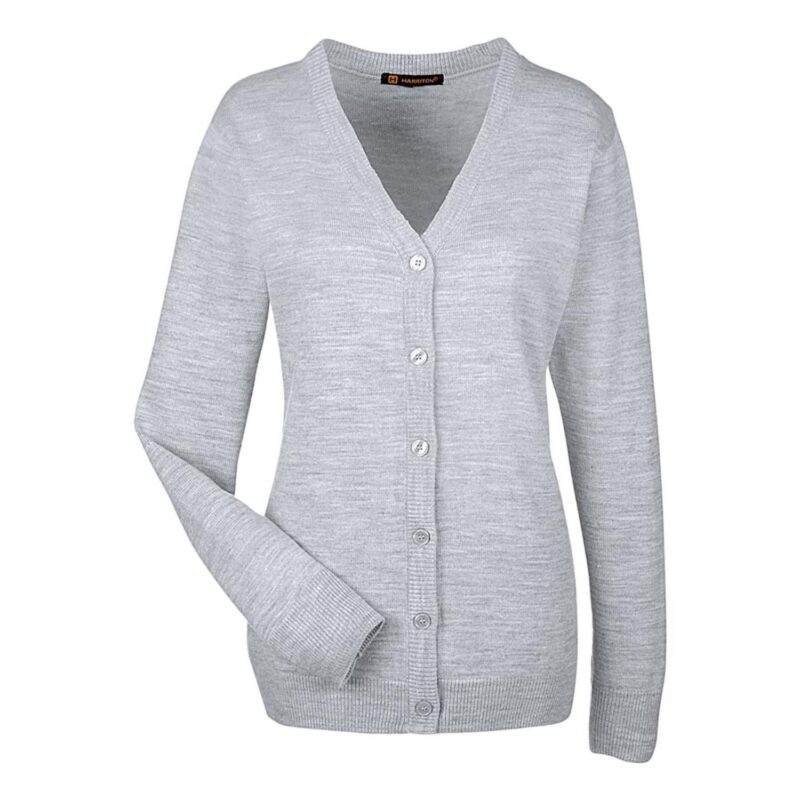 Custom Harriton Ladies' Pilbloc™ V-Neck Button Cardigan Sweater - 5