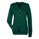 Custom Harriton Ladies' Pilbloc™ V-Neck Button Cardigan Sweater - 6