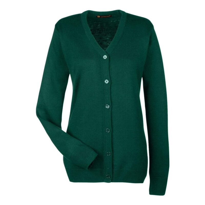 Custom Harriton Ladies' Pilbloc™ V-Neck Button Cardigan Sweater - 6