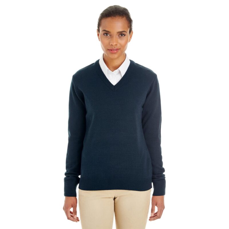 Custom Harriton Ladies' Pilbloc™ V-Neck Sweater - 2