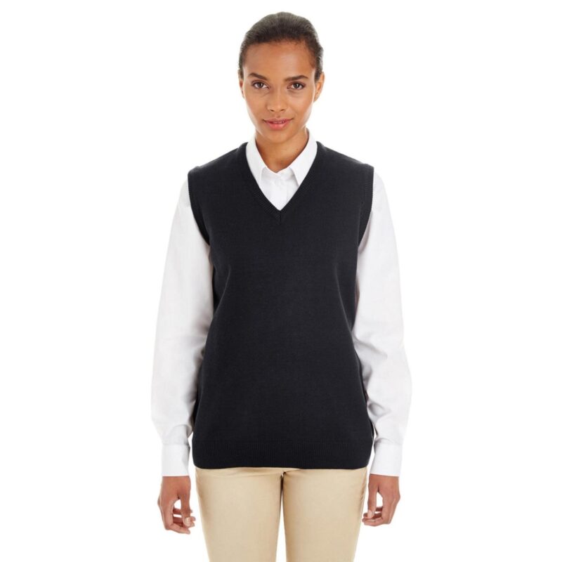 Custom Harriton Ladies' Pilbloc™ V-Neck Sweater Vest - 1