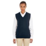 Custom Harriton Ladies' Pilbloc™ V-Neck Sweater Vest - 2