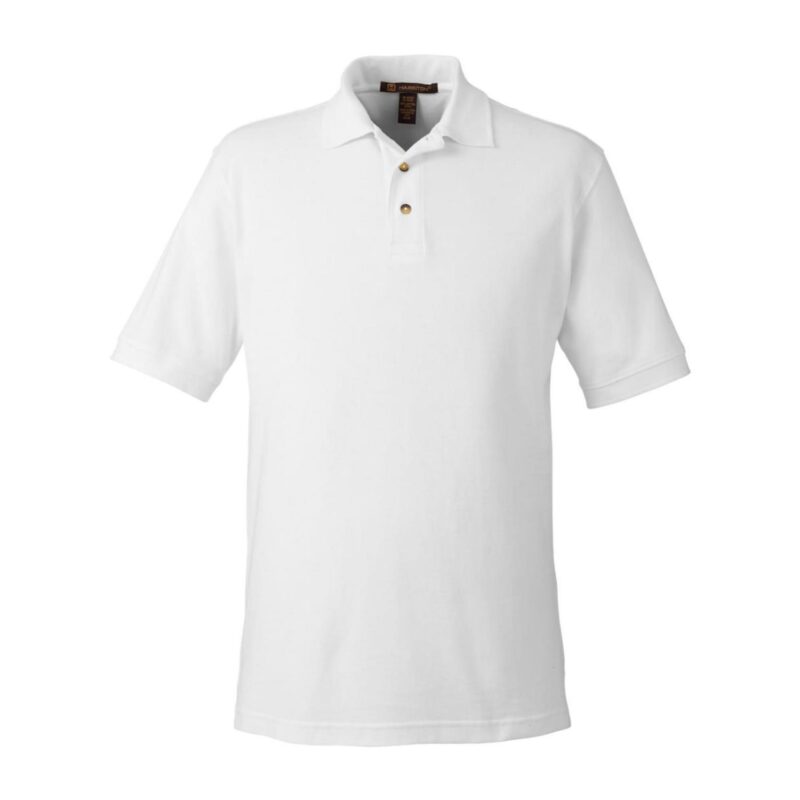 Custom Harriton Mens 6 Oz. Ringspun Cotton Pique Short-Sleeve Polo - 1