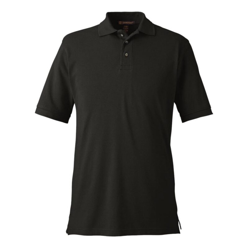Custom Harriton Mens 6 Oz. Ringspun Cotton Pique Short-Sleeve Polo - 2