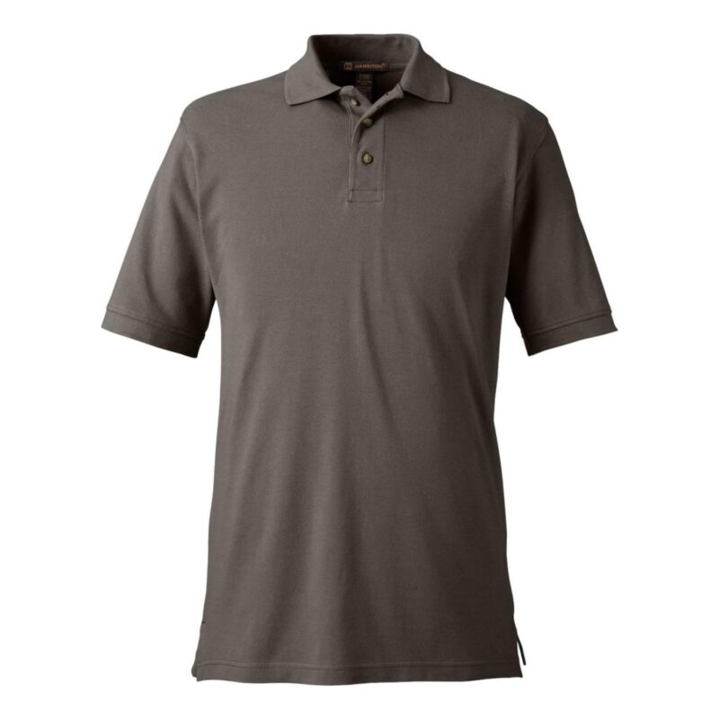 Custom Harriton Mens 6 Oz. Ringspun Cotton Pique Short-Sleeve Polo - 3