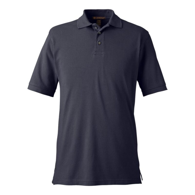Custom Harriton Mens 6 Oz. Ringspun Cotton Pique Short-Sleeve Polo - 5
