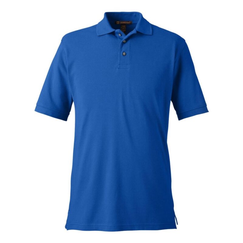 Custom Harriton Mens 6 Oz. Ringspun Cotton Pique Short-Sleeve Polo - 7