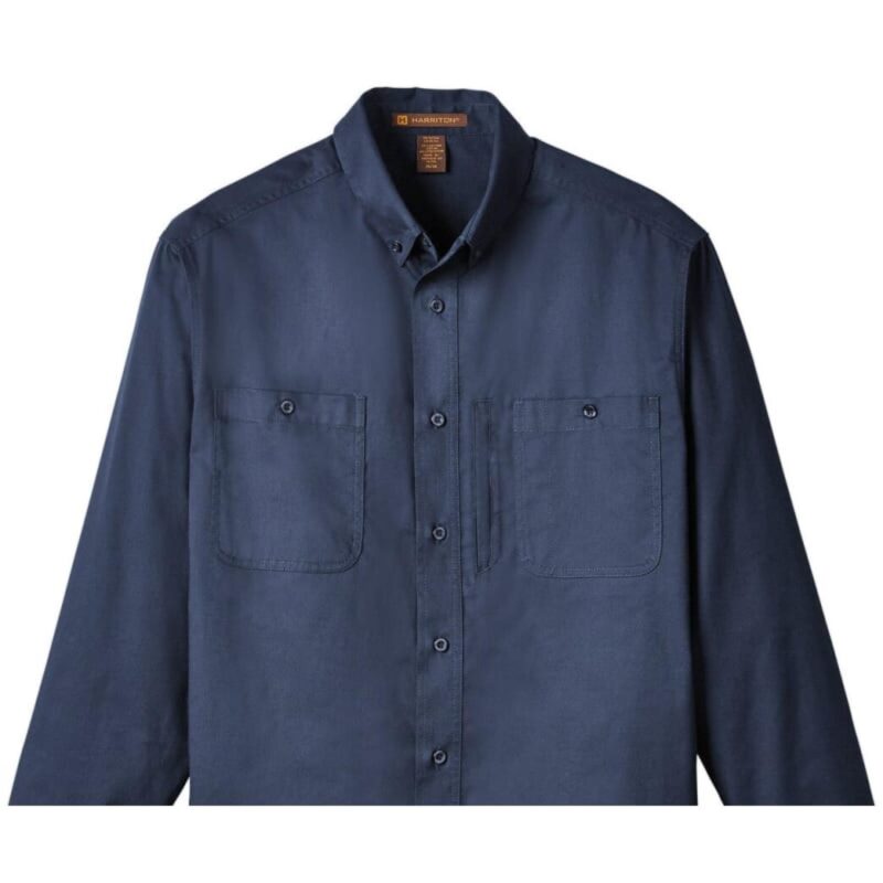 Custom Harriton Men's Advantage IL Long-Sleeve Workshirt - 5
