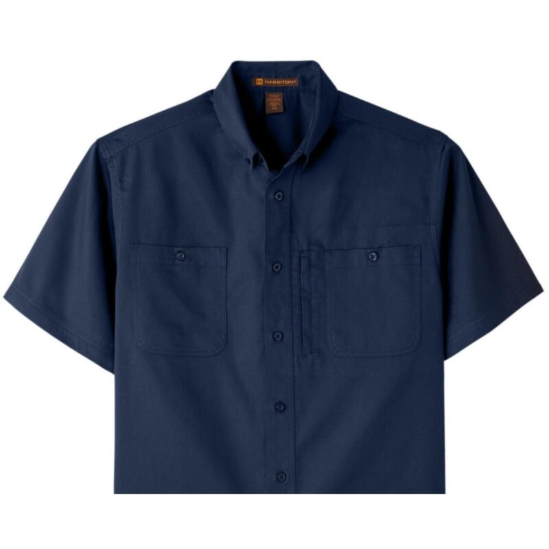 Custom Harriton Men's Advantage IL Short-Sleeve Work Shirt - 5
