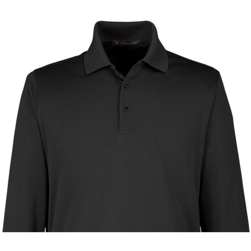 Custom Harriton Men's Advantage Snag Protection Plus IL Long Sleeve Polo - 3