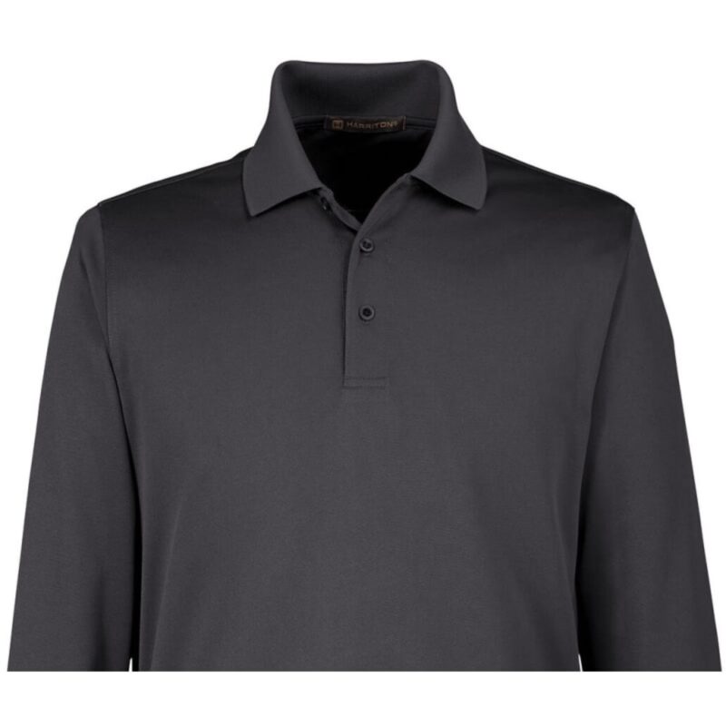 Custom Harriton Men's Advantage Snag Protection Plus IL Long Sleeve Polo - 4