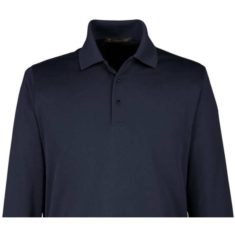 Custom Harriton Men's Advantage Snag Protection Plus IL Long Sleeve Polo - 5