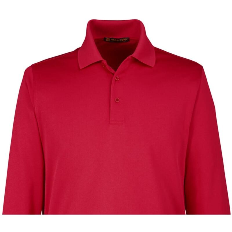 Custom Harriton Men's Advantage Snag Protection Plus IL Long Sleeve Polo - 6