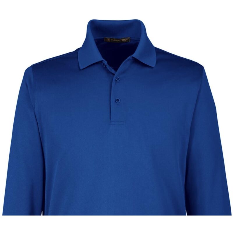 Custom Harriton Men's Advantage Snag Protection Plus IL Long Sleeve Polo - 7