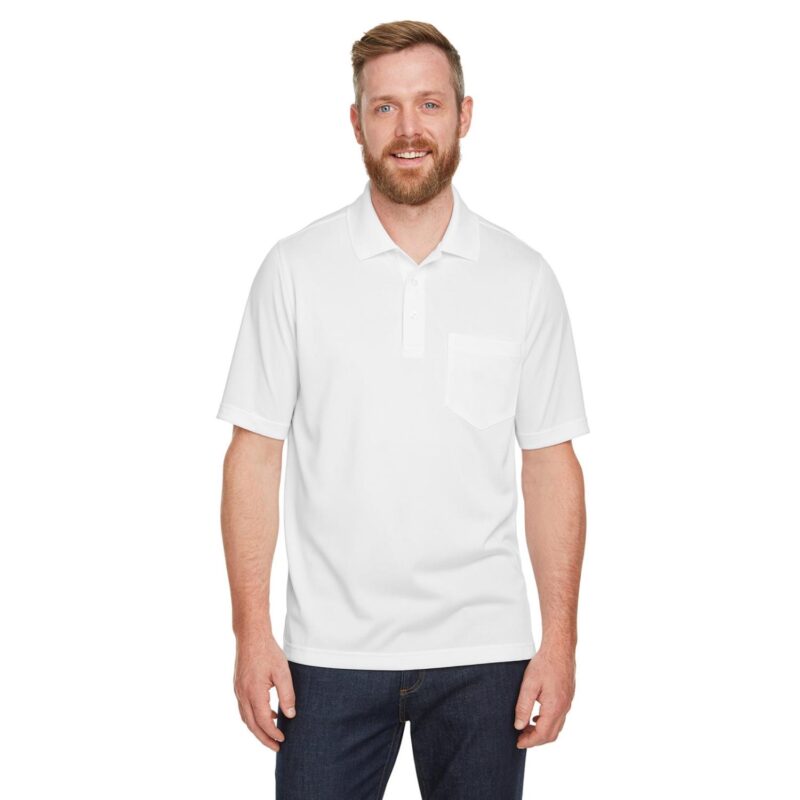Custom Harriton Men's Advantage Snag Protection Plus IL Pocket Polo - 1