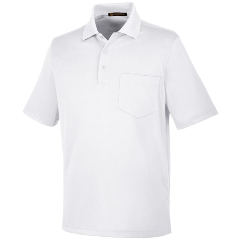 Custom Harriton Men's Advantage Snag Protection Plus IL Pocket Polo - 3