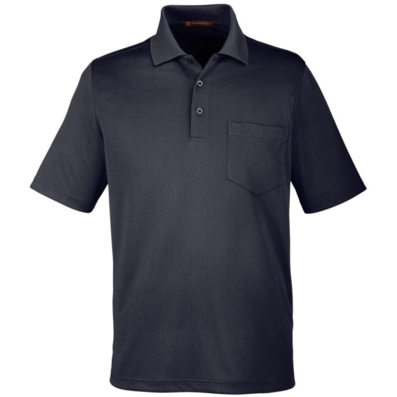 Custom Harriton Men's Advantage Snag Protection Plus IL Pocket Polo - 4