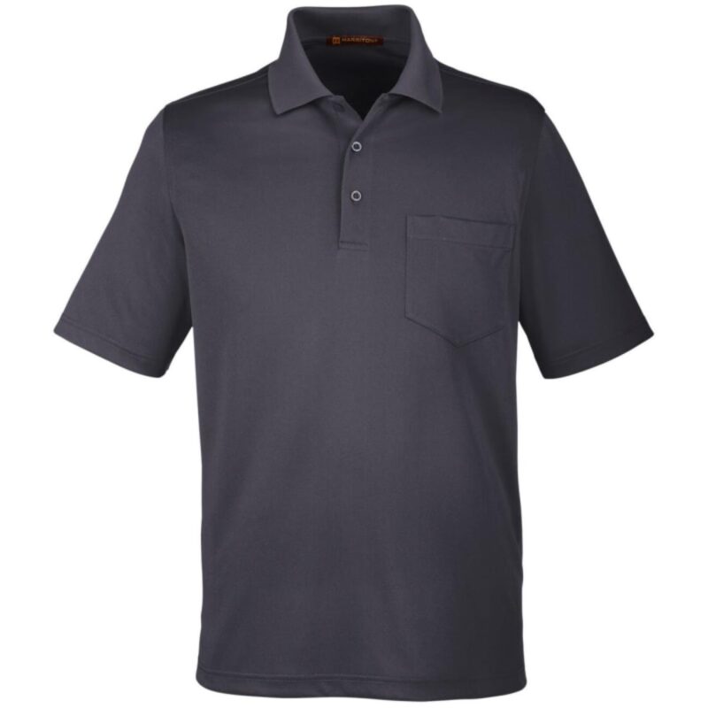 Custom Harriton Men's Advantage Snag Protection Plus IL Pocket Polo - 5