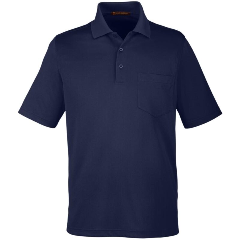 Custom Harriton Men's Advantage Snag Protection Plus IL Pocket Polo - 6