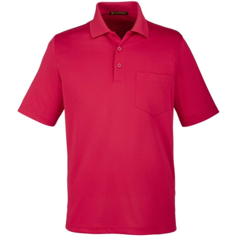 Custom Harriton Men's Advantage Snag Protection Plus IL Pocket Polo - 7