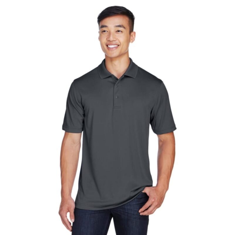 Harriton-Mens-Advantage-Snag-Protection-Plus-IL-Snap-Placket-Polo-BA_M345 Custom Harriton Men's Advantage Snag Protection Plus IL Snap Placket Polo