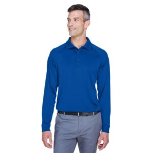 Custom Harriton Men's Advantage Snag Protection Plus Long-Sleeve Tactical Polo