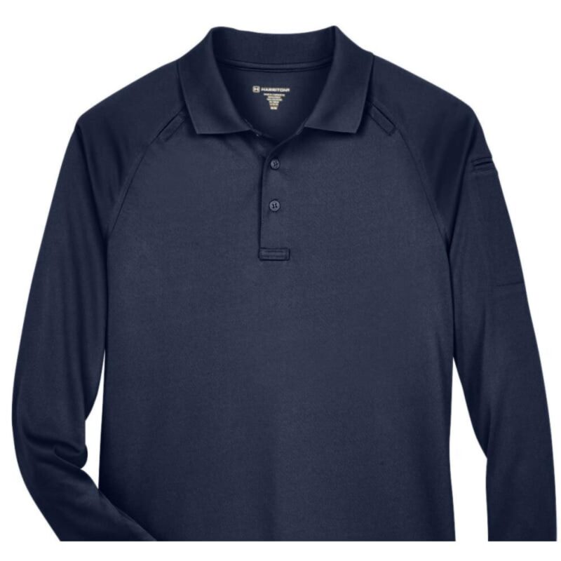 Custom Harriton Men's Advantage Snag Protection Plus Long-Sleeve Tactical Polo - 6