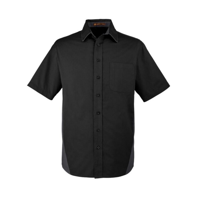 Custom Harriton Men's Flash IL Colorblock Short Sleeve Shirt - 3