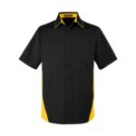 Custom Harriton Men's Flash IL Colorblock Short Sleeve Shirt - 4