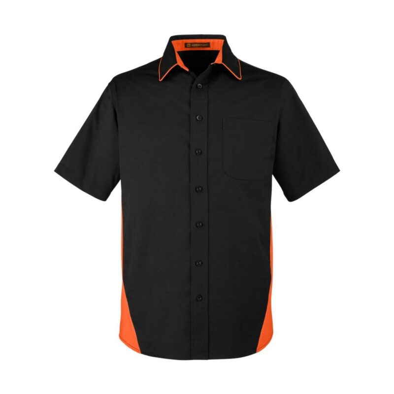 Custom Harriton Men's Flash IL Colorblock Short Sleeve Shirt - 5