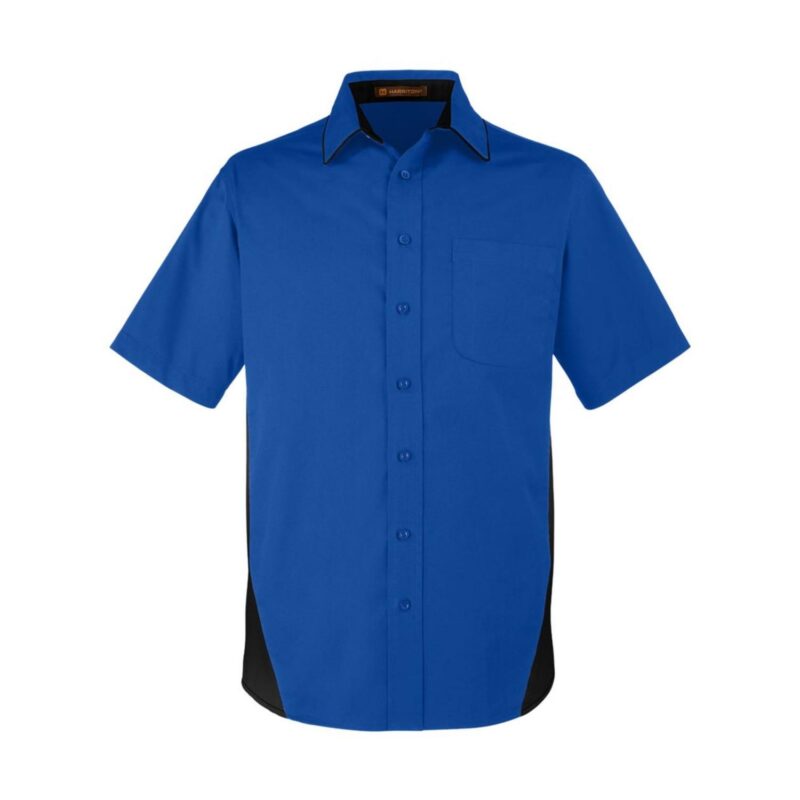 Custom Harriton Men's Flash IL Colorblock Short Sleeve Shirt - 7