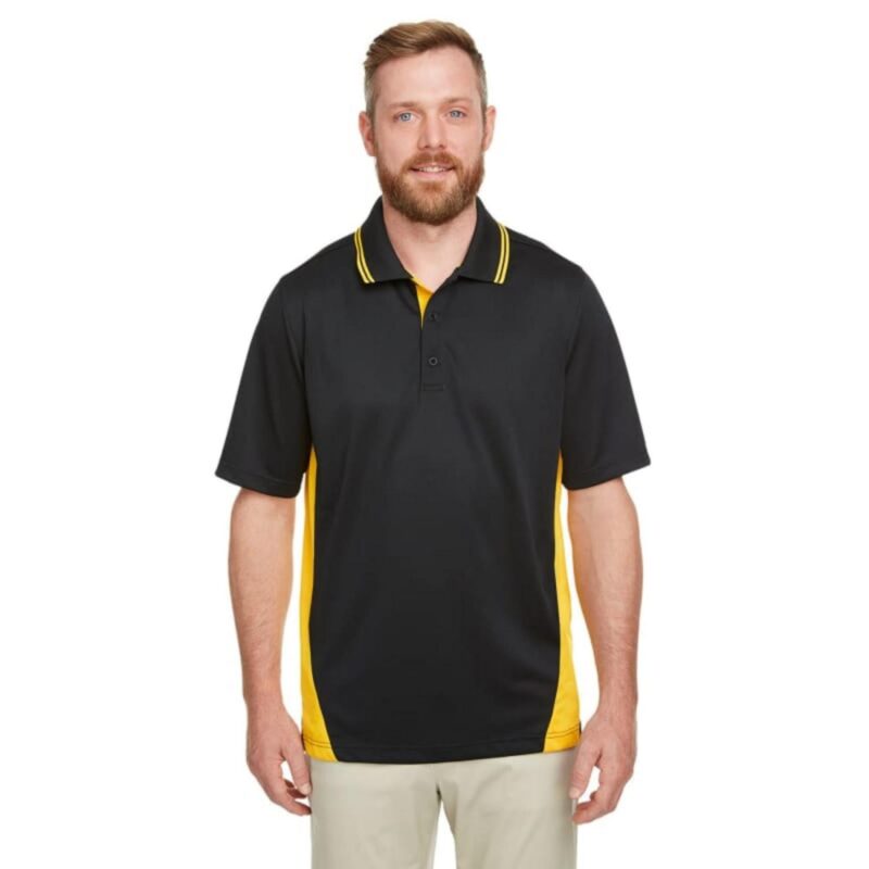 Harriton-Mens-Flash-Snag-Protection-Plus-IL-Colorblock-Polo-BA_M386 Custom Harriton Men's Flash Snag Protection Plus IL Colorblock Polo
