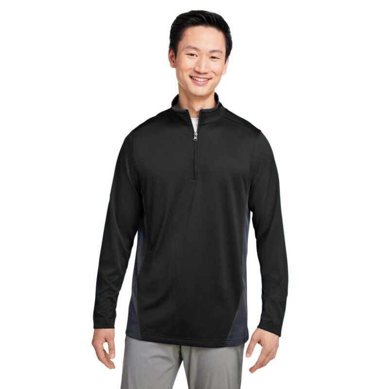 Custom Harriton Men's Flash Snag Protection Plus IL Colorblock Quarter-Zip - 1