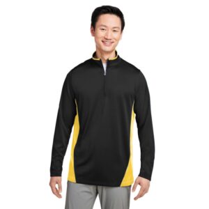 Custom Harriton Men's Flash Snag Protection Plus IL Colorblock Quarter-Zip