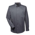 Custom Harriton Men's Foundation 100% Cotton Long-Sleeve Twill Shirt With Teflon™ - 4