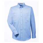 Custom Harriton Men's Foundation 100% Cotton Long-Sleeve Twill Shirt With Teflon™ - 5