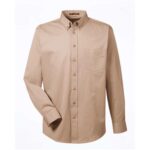 Custom Harriton Men's Foundation 100% Cotton Long-Sleeve Twill Shirt With Teflon™ - 6