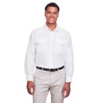 Custom Harriton Men's Key West Long-Sleeve Performance Staff Shirt - 1