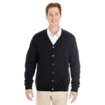 Custom Harriton Men's Pilbloc™ V-Neck Button Cardigan Sweater - 1