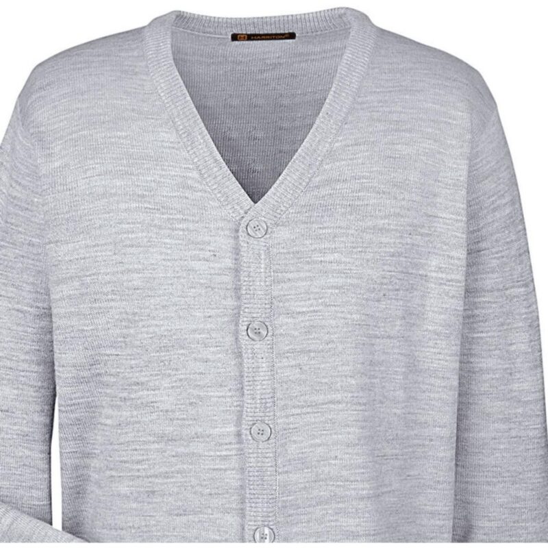 Custom Harriton Men's Pilbloc™ V-Neck Button Cardigan Sweater - 5