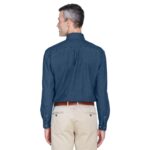 Custom Harriton Men's Tall 6.5 Oz. Long-Sleeve Denim Shirt - 2