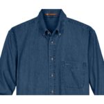Custom Harriton Men's Tall 6.5 Oz. Long-Sleeve Denim Shirt - 3